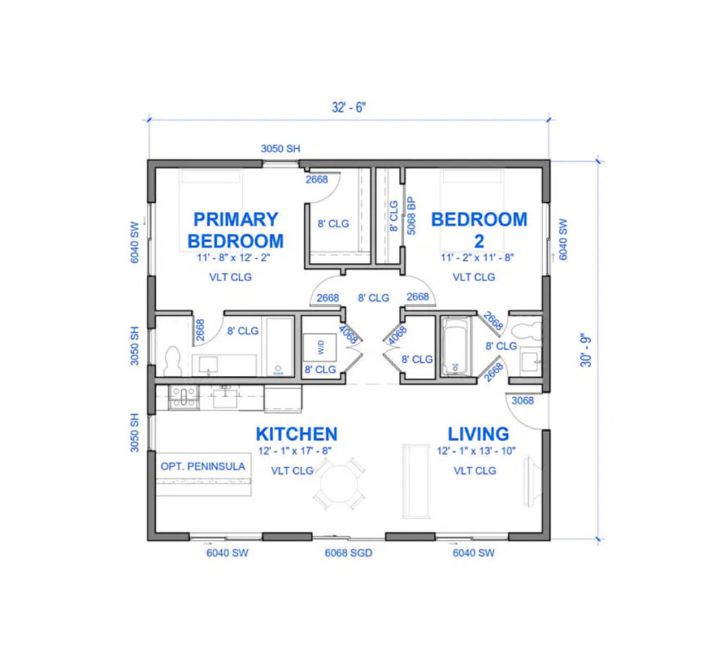 Redwood Estates ADU Floor Plan